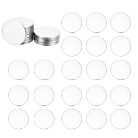 MECCANIXITY 60Pcs Stainless Steel Blank Stamping Tag Engraved Stainless Steel Round Charm Pendant for Pendant Bracelet Necklace Jewelry Making Earring,1.8x54mm