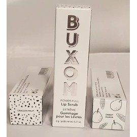 BUXOM Power-Full Lip Scrub - DRAGON FRUIT or SWEET GUAVA - 0.21 oz NEW, CHOICE - SWEET GUAVA