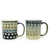 Bunzlauer keramik Straight Cup, 220 ml, Set of 2 (Asters