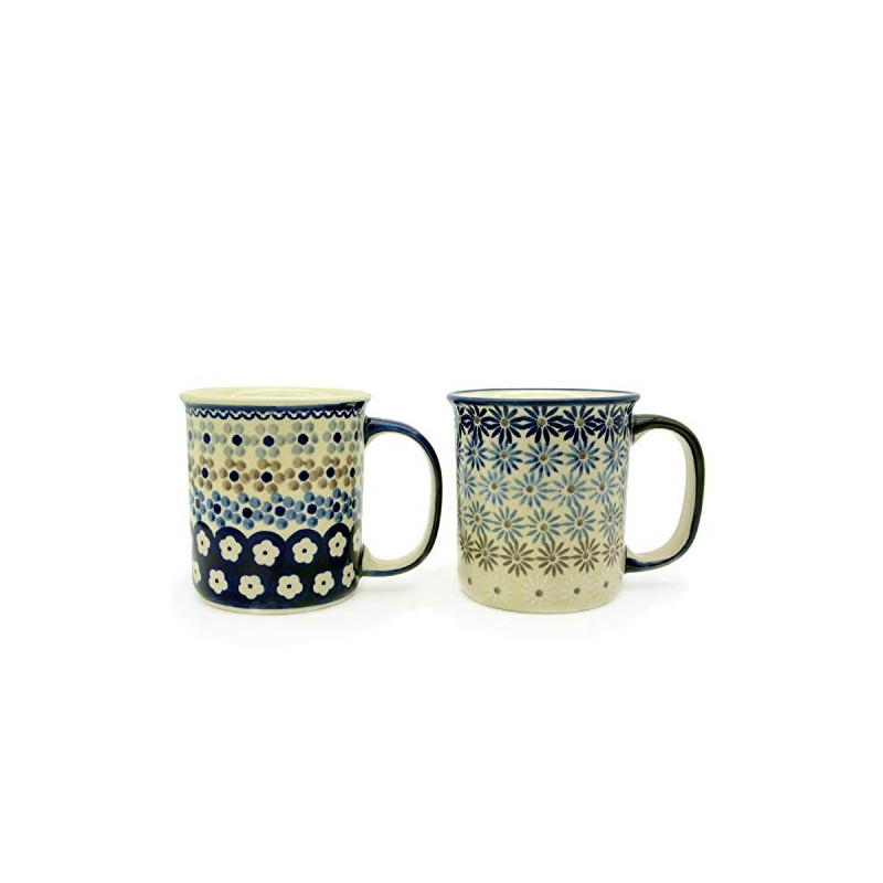 Bunzlauer keramik Straight Cup, 220 ml, Set of 2 (Asters