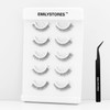EMILYSTORES Press On Pre-Glued False Eyelashes, Wispy Light Texture Self