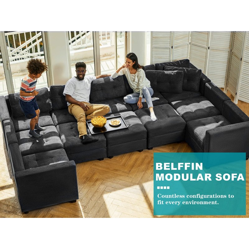 Belffin Armrest Module for Modular Sectional Sofa Couch Side Armrest