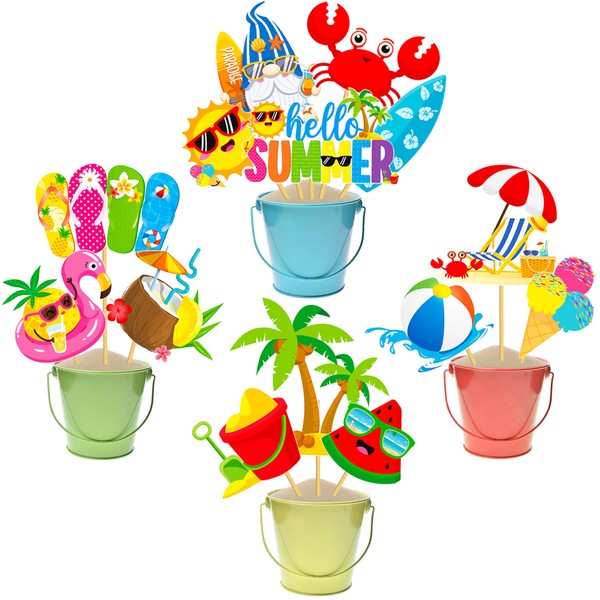 18pcs Summer Beach Pool Centerpiece Sticks for Hello Summer Party