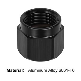 EVIL ENERGY 6AN Female Flare Cap Block off Fitting Plug Adapter Aluminum Black