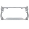 BDK Chrome Plated Rust-Proof Die-Cast Stainless Metal License Plate Frame/Holder