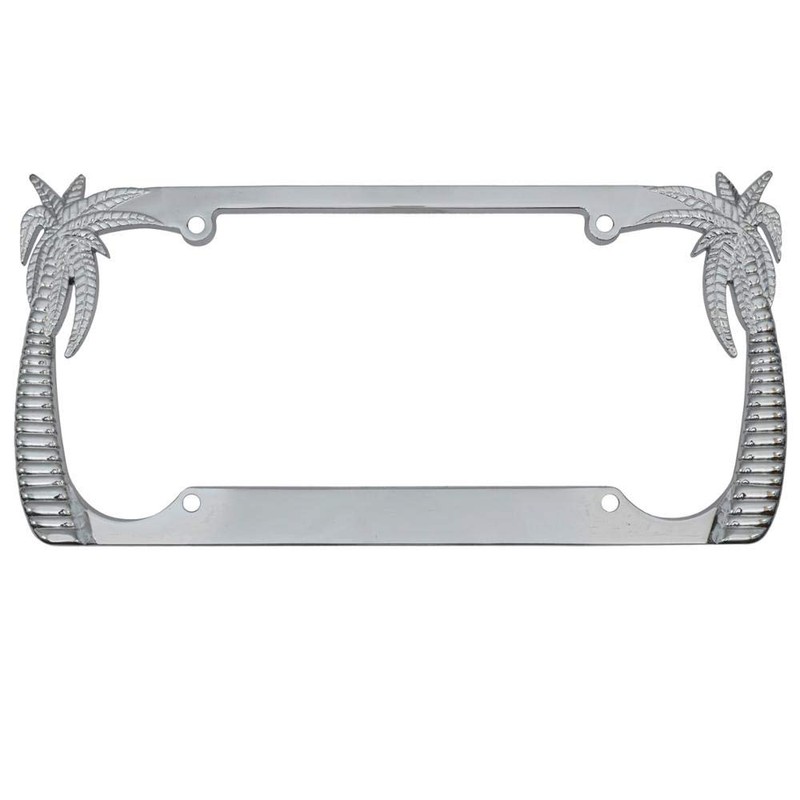 BDK Chrome Plated Rust-Proof Die-Cast Stainless Metal License Plate Frame/Holder
