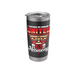 Divided by chairs united in harmony - Marching Band Stainless Steel Insulated Tumbler