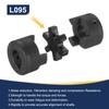 sourcing map 1" to 1-1/8" L095 Flexible 3-Piece L-Jaw Coupling
