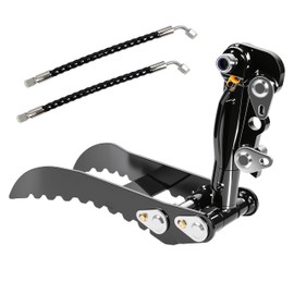 Hydraulic Thumb for Mini Excavators 0.8-3 Ton – Heavy-Duty Grab Clamp with 2x M14 Hoses & Screws – Includes L-Shaped Bracket & M14-M16 Adapters – Fits Most Small Diggers Under 2-3 Tons