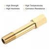 sourcing map Brass Pipe Fitting G1/4 Female to G1/4 Male
