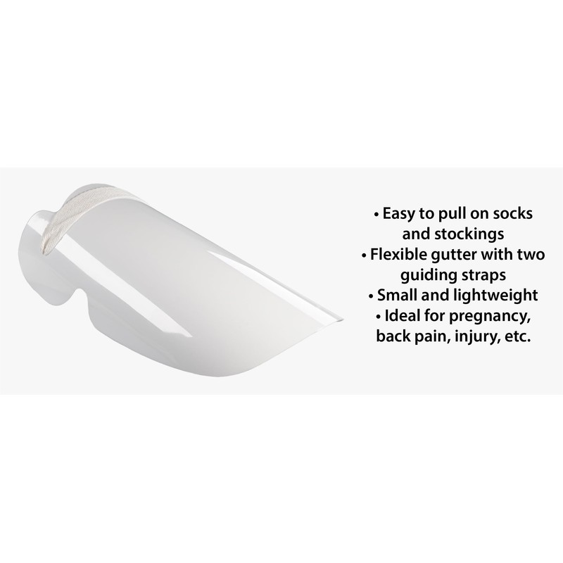 Aidapt Gutter Style Sock Aid,Easy Pull On Assistance for Elderly,Back