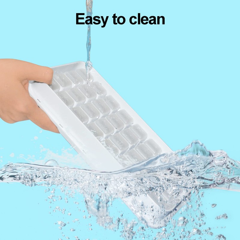 Ice Cube Trays for Freezer, Ice Cube Bin Scoop Trays,