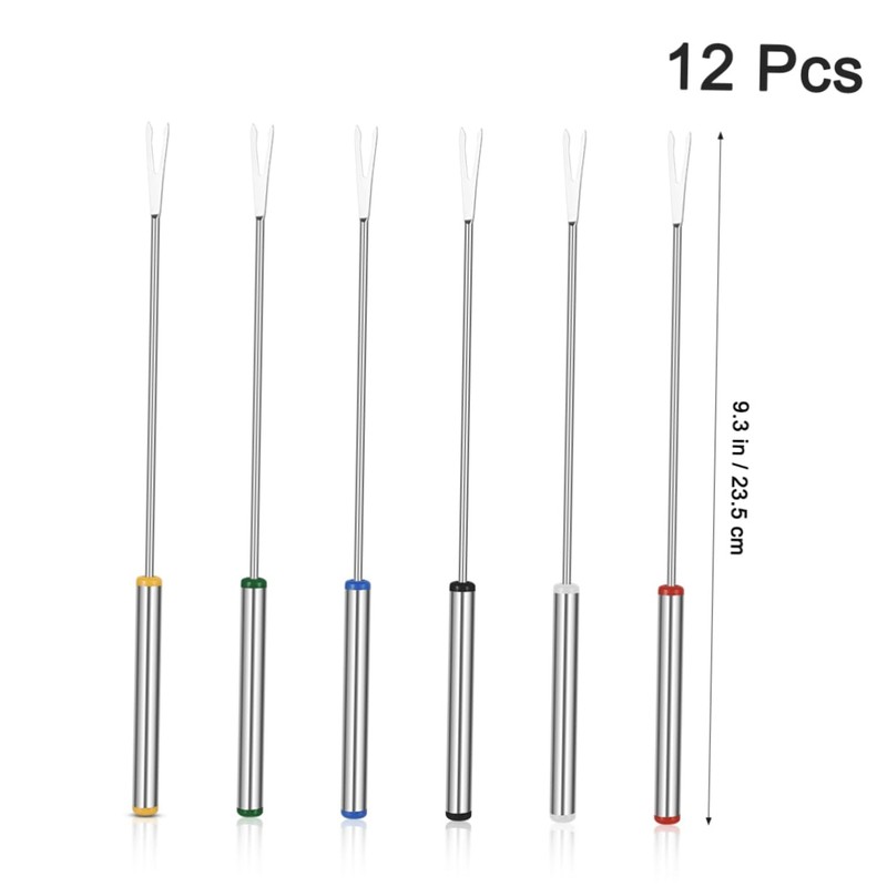 Alipis 24cm Stainless Steel Forks 12pcs Fondue Forks Heat Resistant