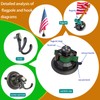 Suction cup flag holder set,office desk flag, car window flag