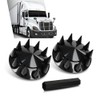 G-PLUS Front Wheel Covers 33mm Spiked Hub Axle Compatible with