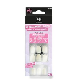 MB MILANO - Nail Art False Nails for Painting - All in 1 Set - Mi-Longs - 12 Sizes - Natural Effect - Wild Nature - 24 Pieces