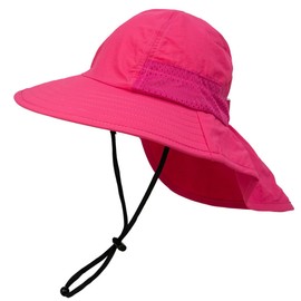 Foruhoo Sun Hat Boys Girls with Neck Protection, Hat UV Protection 50+ Quick-Drying, #3 Rose