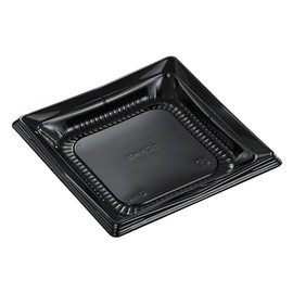 Chuo Kagaku 11254 Lunch Box Disposable CT K19 Black - BK Body L1, 50 Pieces, Black, Approx. 1.1 x 7.4 x 7.4 inches (2.7 x 18.7 x 18.7 cm)