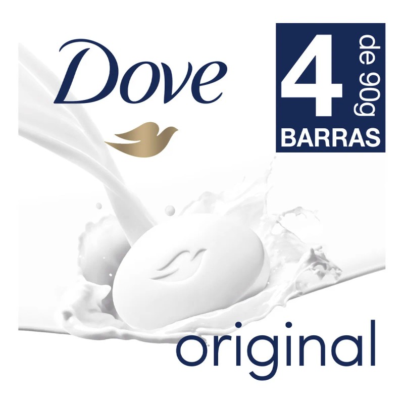 Dove Jabón En Barra Original De Crema Humectante 4x90 G
