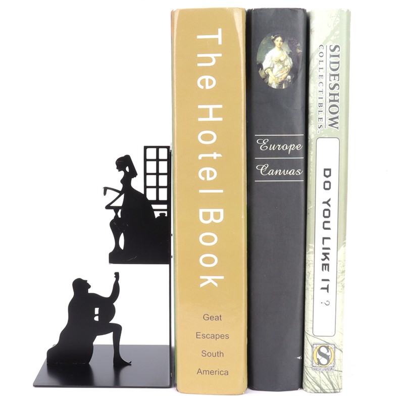 Wrought Iron Figure Book Stand Readers Book Stand Bookshelf Ornaments