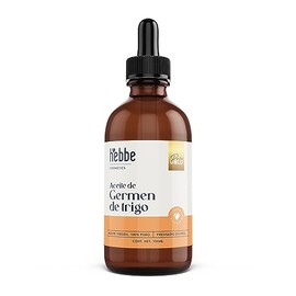 HEBBE Aceite de Germen de Trigo 100 ml | Antioxidante Cosmético | Nutre Piel y Cabello | Apoya Barrera Cutánea | Rico en Vitamina E y D