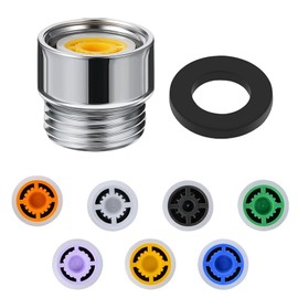 Buaak Shower Flow Restrictor, Shower Flow Reducer Limiter Set, Water Saving Shower Head with 7 Different Flows(4-15L/min), Shower Restrictors with G1/2 Adapter