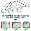 NiHome Extendable Arm Stainless Steel Kitchen Sink Corner Caddy, Easy