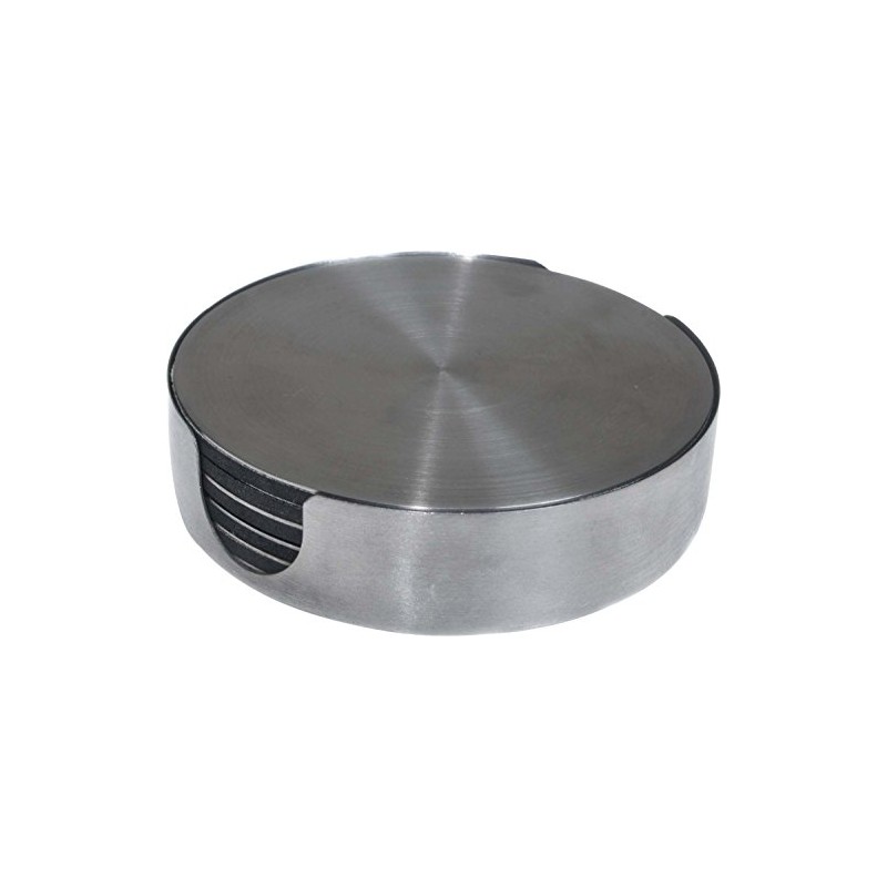 Thirstystone 6-Pack Stainless Steel Coasters in Stainless Steel Holder Attractive