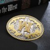 Western Belt Buckle Initial Letters ABCDEFG to Y-Cowboy Rodeo Gold