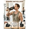 2 Piezas Botella para Proteina de Coctelera, 600ml Vaso para