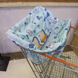 Diydeg Shopping Cart Cover for Baby, Foldable Baby Shopping Cart Cover with Cushion, Washable Baby High Chair Cover Trolley Soft Pad Baby Seat Cover for boy or Girl