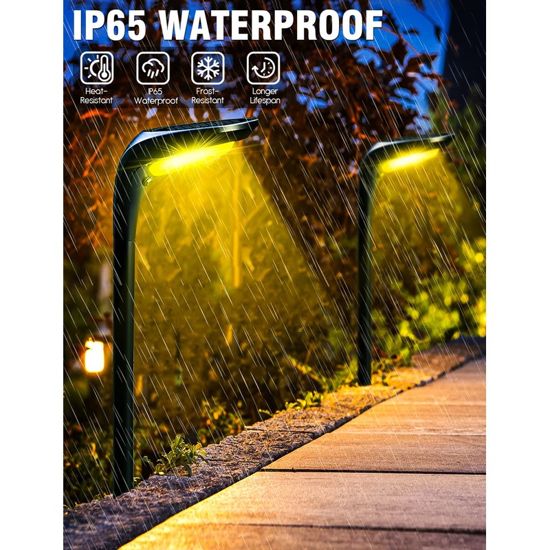 OSORD Solar Pathway Lights,【2 Pack】 Solar Garden Lights Outdoor Waterproof