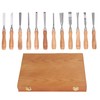Cunyuer 12 PCS Wood Carving Tools, 60CRV Blade Wood Chisel