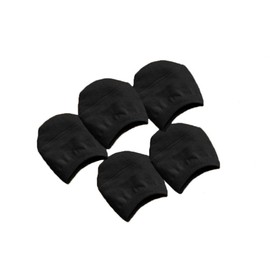 Whyme 5 Pairs Womens Cotton Toe Topper No Show Invisible Half Liner Socks for high heels, Black, One Size