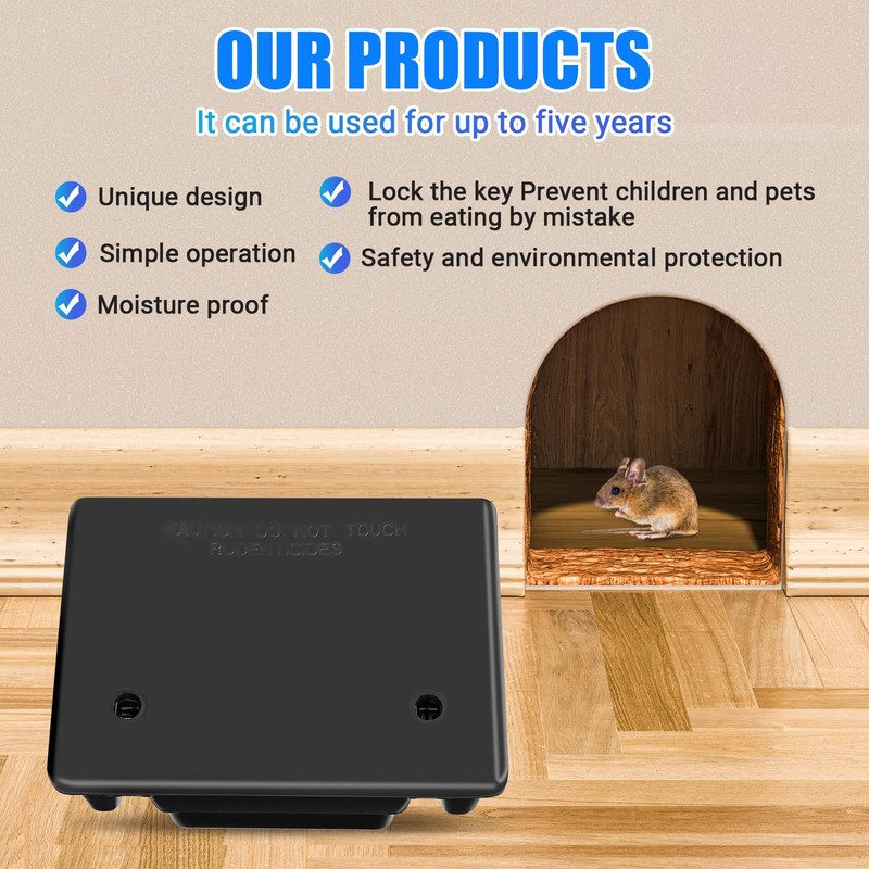 12 Pack Rat Bait Stations Large Rodent Bait Station with