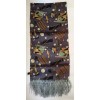 "Handmade" 100%Silk- Satin Golf pattern Scarf 66x11 Double size