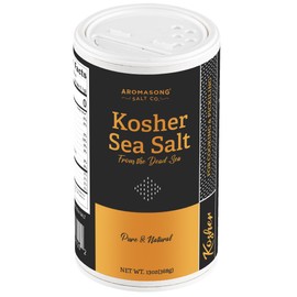 Aromasong 100% Natural Sea Salt, Kosher Salt Grain, 13 OZ. Salt Shaker, All Natural, Unrefined, Gluten Free, Sea Salt for Daily Cooking or To Use as Pickling Salt