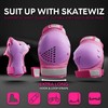 SKATEWIZ Skateboard Pads Set [6pc] Knee and Elbow Pads for
