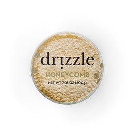 Drizzle Honeycomb - Raw All Natural Honey Comb, Edible Topping for Charcuterie, Unfiltered & Unheated, Pair with Cheese, Meat, Fruit, or Bread, Certified Kosher - 7.05 oz (200 g)