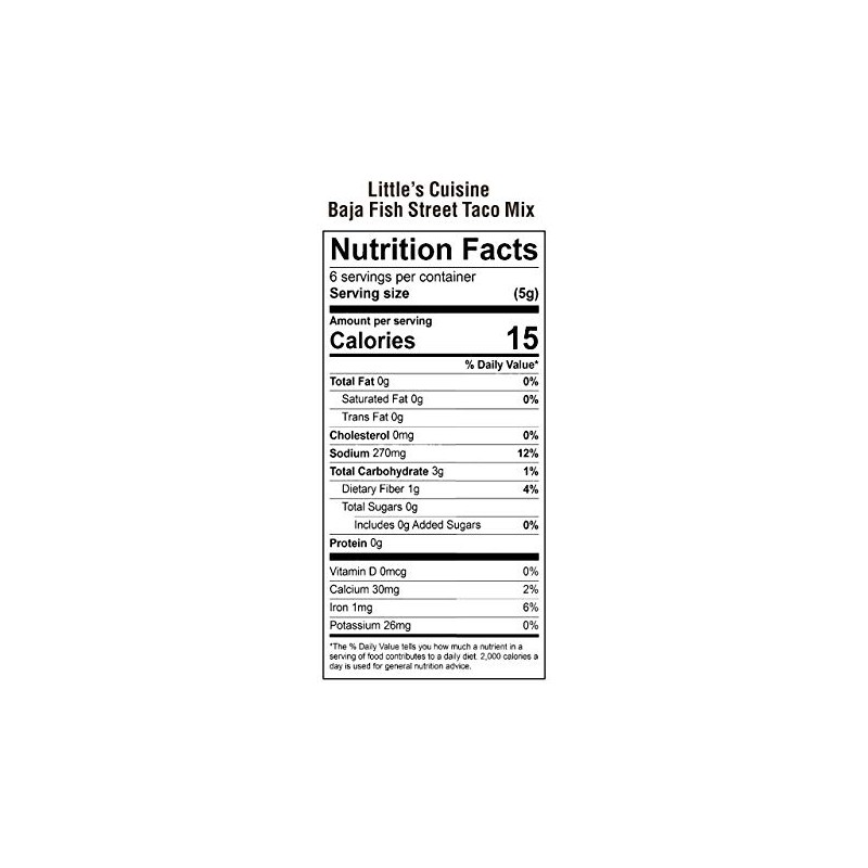 Little's Cuisine Street Taco Seasoning Mix | Baja Fish (Case