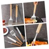 Mikinona 1Set Tools Set with Handles Grilling Tongs Fork Spatula