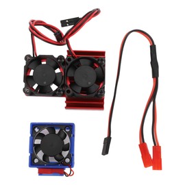 VXL-3s ESC Cooling Fan and Motor Cooling Fan Dual Fan Set Fit for 1/10 Traxxas Slash 4x4 Stampede 4x4 Rustler 4x4 VXL 3s Heat Sink Cooling Fan (Red)