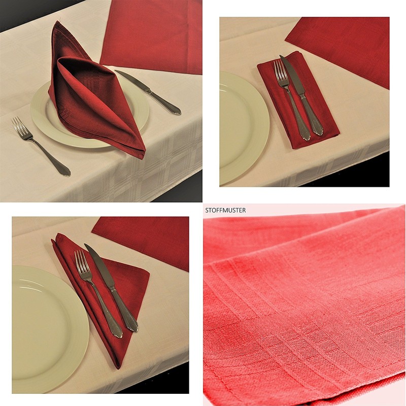 GARIELLA Elegant Napkins Set / 3 Fabric Napkins in Blue/Dark