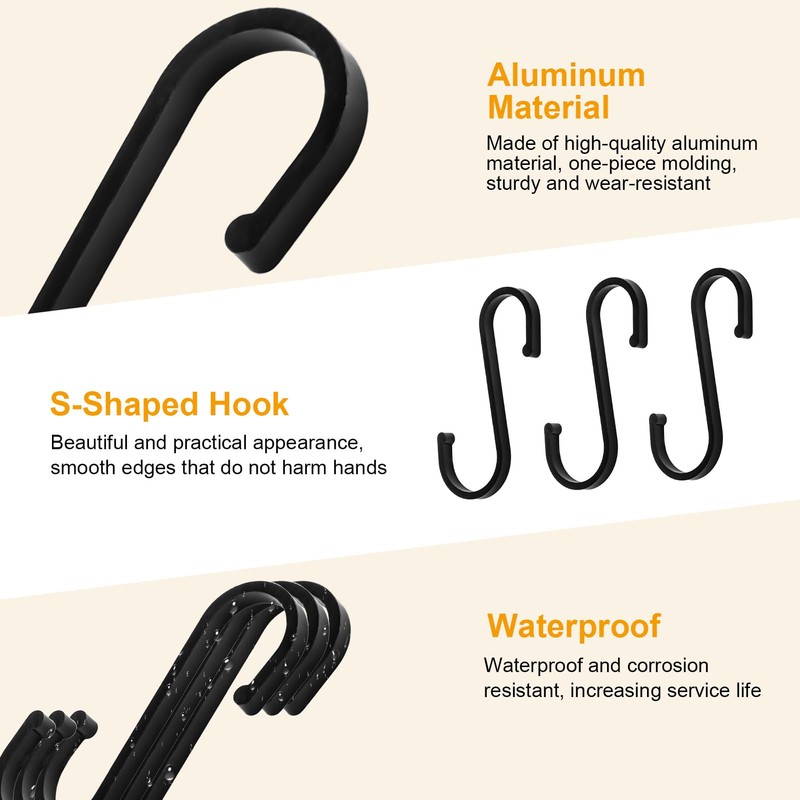 QTMMC 10 Pack S Shaped Hooks Anti-Rust Heavy Duty S