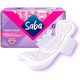 Saba Toallas Femeninas Post Parto Maternidad 10pzs