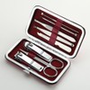 Detailed reference Portable Nail Care Nail Clipper 8-Piece Set - Gold/Red