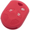 SEGADEN Silicone Cover Protector Case Holder Skin Jacket Compatible with Ford Edge Escape Expedition Explorer F-150 Flex Ranger Windstar 3 Button Remote Key Fob CV2705 FireBrick