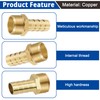 Brass Pipe Adapter, 6 Pieces 12 mm Barb x 1/2