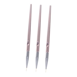Baluue 3pcs Nail Art Liner Brush Fine Pens for Manicure Lightweight and Gel Brushes for Floral Designs and Patterns