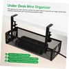 TEHAUX 1 Set Under Desk Cable Tray Wire Organizer with